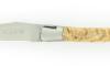 Laguiole 12 cm - Chestnut Wood - Worked Platinum - 2 bolsters