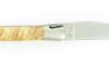 Laguiole 12 cm - Chestnut Wood - Worked Platinum - 2 bolsters 2
