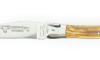 Laguiole 12 cm Olive Wood - Worked Platinum - 2 bolsters