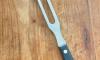 Bayonet Fork - unforged - black handle - 3 rivets Ref 450
