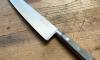 Cooking Knife 9 in - black wood - stainless rivets
