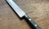 Slicing Knife 8 in - black wood - stainless rivets