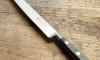 Slicing Knife 10 in - black wood - stainless rivets