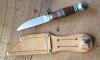 LITTLE SCOUT - CARBON STEEL - LEATHER PIECES HANDLE