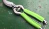 18 cm Garden shears - GREEN Leather covering branches 2