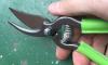 18 cm Garden shears - GREEN Leather covering branches 4