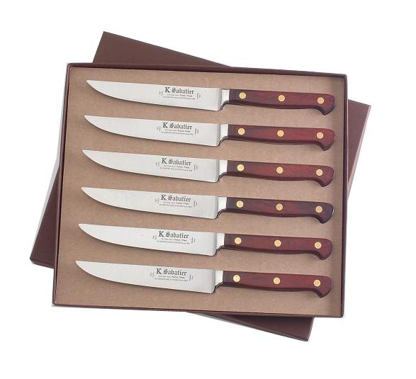 Coffret 4 couteaux à steak Gaucho Sabatier - Manches en bois hêtre